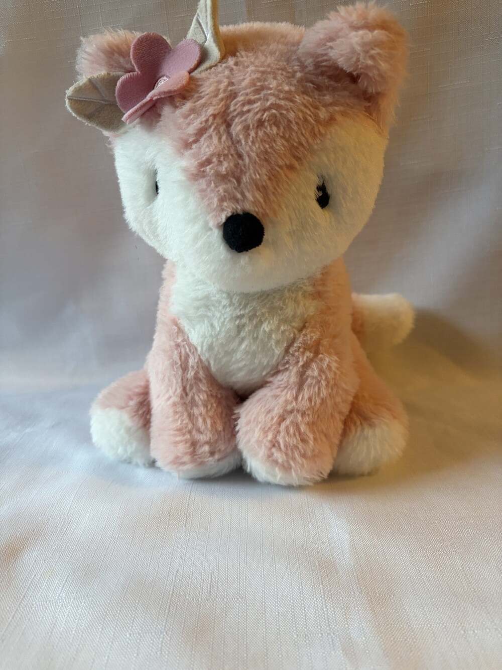 Lambs & Ivy 9" Pink White Woodland Fox Plush “Autumn” Stuffed Toy